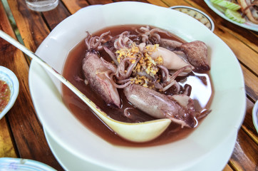Squid soup, Thai food