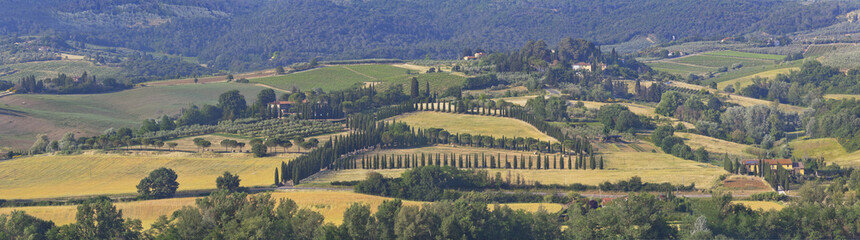 Toskana-Panorama, im Chianti-Gebiet bei Montespertoli