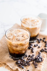 Iced coffee with milk