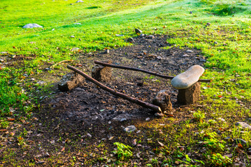 Fireplace for barbecue