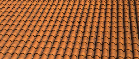 Texture of classic shingles: repeated pattern of tile of house top on the roof