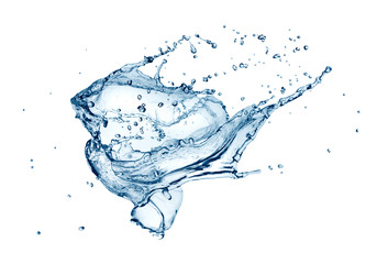 Water splashing isolated on white background
