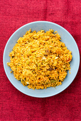 Tasty Indian food basmati rice on a plate