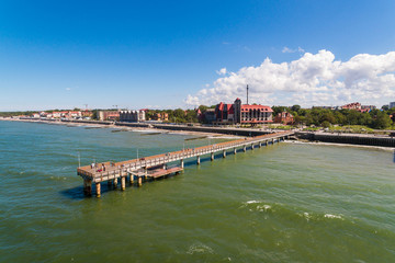 Obraz premium Top view of the promenade