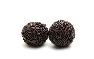 Chocolate truffle isolated