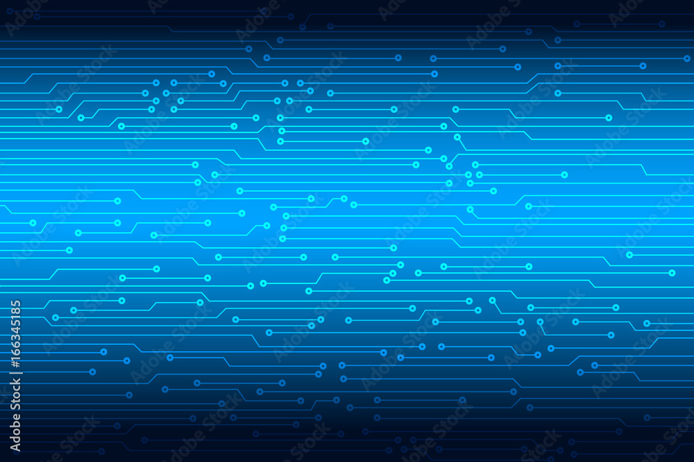 Aufkleber Hi Technology Blue Abstract Circuit Board Pattern Vector Background