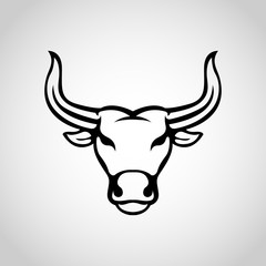 Bull logo vector icon design