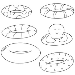 vector set of life ring