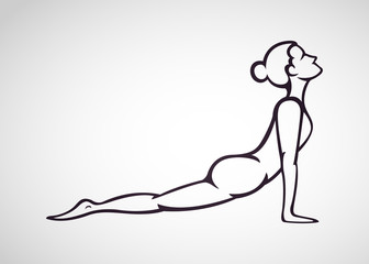 Vector illustration of Yoga, Yoga Fitness Concept.