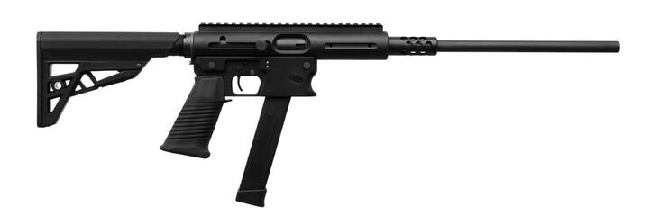 Gun rifle isolated on white