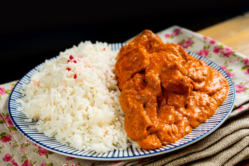 Handmade Indian curry chicken rice