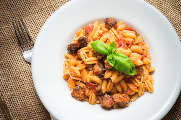 Malloreddus alla campidanese, Sardinian Food, Italian Pasta