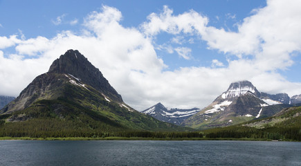 Snow covered mountain tops