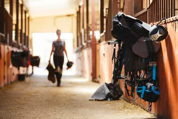 Foto op Plexiglas Paardrijden Uitrusting voor paardrijden