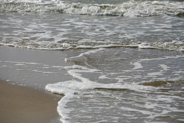 Soft wave of waters of Baltic Sea