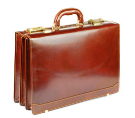Ginger Leather Briefcase