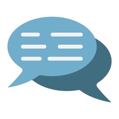 Speech bubbles flat icon, seo and development, chat sign vector graphics, a colorful solid pattern on a white background, eps 10.