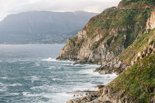 Coast landscape in False Bay near Cape Town, South Africa