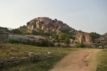 Fototapeta na wymiar landscape in Hampi, India
