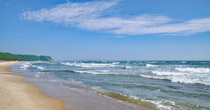 Strand von Baabe auf der Insel R&uuml;gen,Ostsee,Mecklenburg-Vorpommern,Deutschland