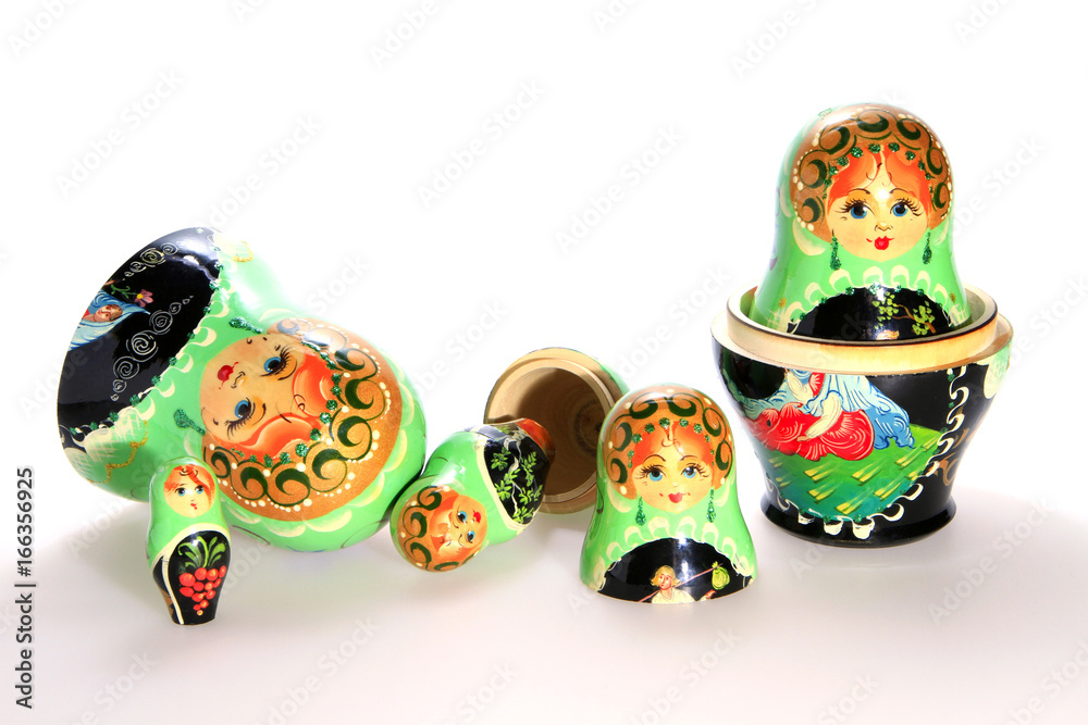 Wall mural Russian matryoshka dolls