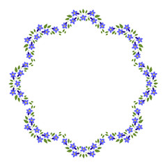 Violet delicate floral frame - 166358119