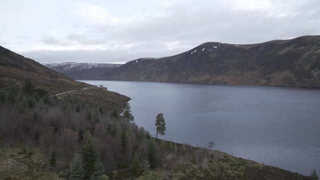 Aerial 7 of Loch Glass in Dingwall, Scotland