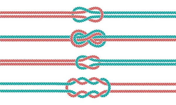 Sailor knot and rope dividers and borders set