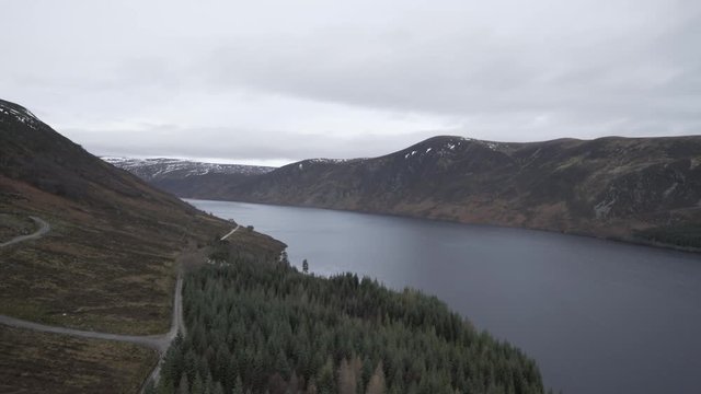 Aerial 9 of Loch Glass in Dingwall, Scotland