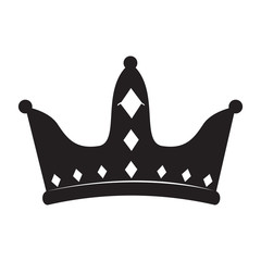 Isolated silhouette of a crown, Vector illustration