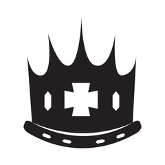 Isolated silhouette of a crown, Vector illustration