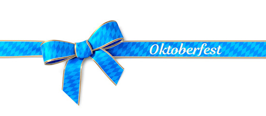 Bavarian bow and ribbon - panorama - Oktoberfest