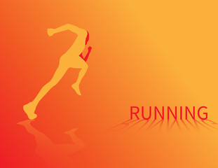 Fototapeta na wymiar sport man running exercise concept health care