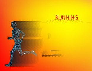 sport man running exercise concept health care