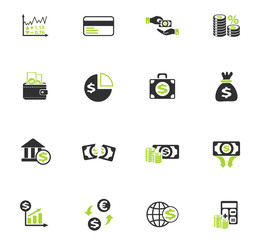 business finance icon set