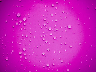Water drops on pink background