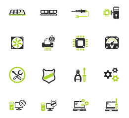 computer repair icon set