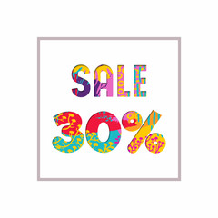 Sale 30% off color quote for business discount