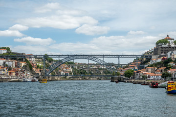 Fototapeta premium Dom Luis Bridge and River View - Porto