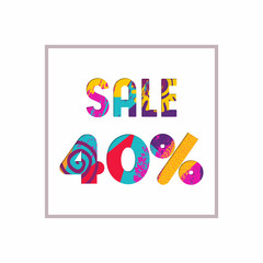 Sale 40% off color quote for business discount