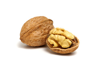 cracked walnut on white