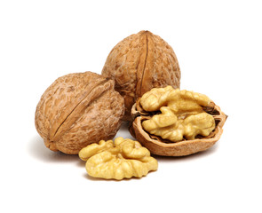 cracked walnut on white