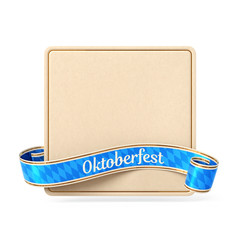 Curled bavarian ribbon banner with square silhouette card - Oktoberfest