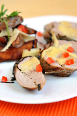 Grilled meat fillet on the plate