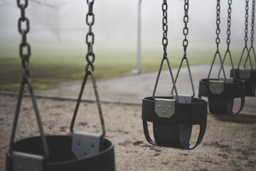 Swings in a playground