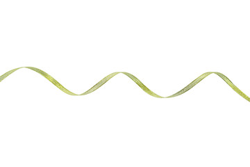 Golden ribbon isolated on white background
