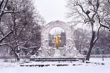 Foto auf Acrylglas Antireflex Winter city park © Katecat