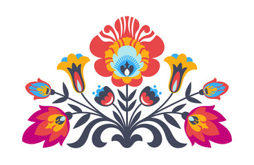 Polish folk style flowers