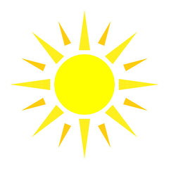 Bright Sun Shinning Isolated, Concept - Summer, Heat; Weather