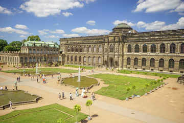 Dresden, Saxrony, Germany-May 2017:Famous Zwinger palace in Dresden, Saxrony, Germany